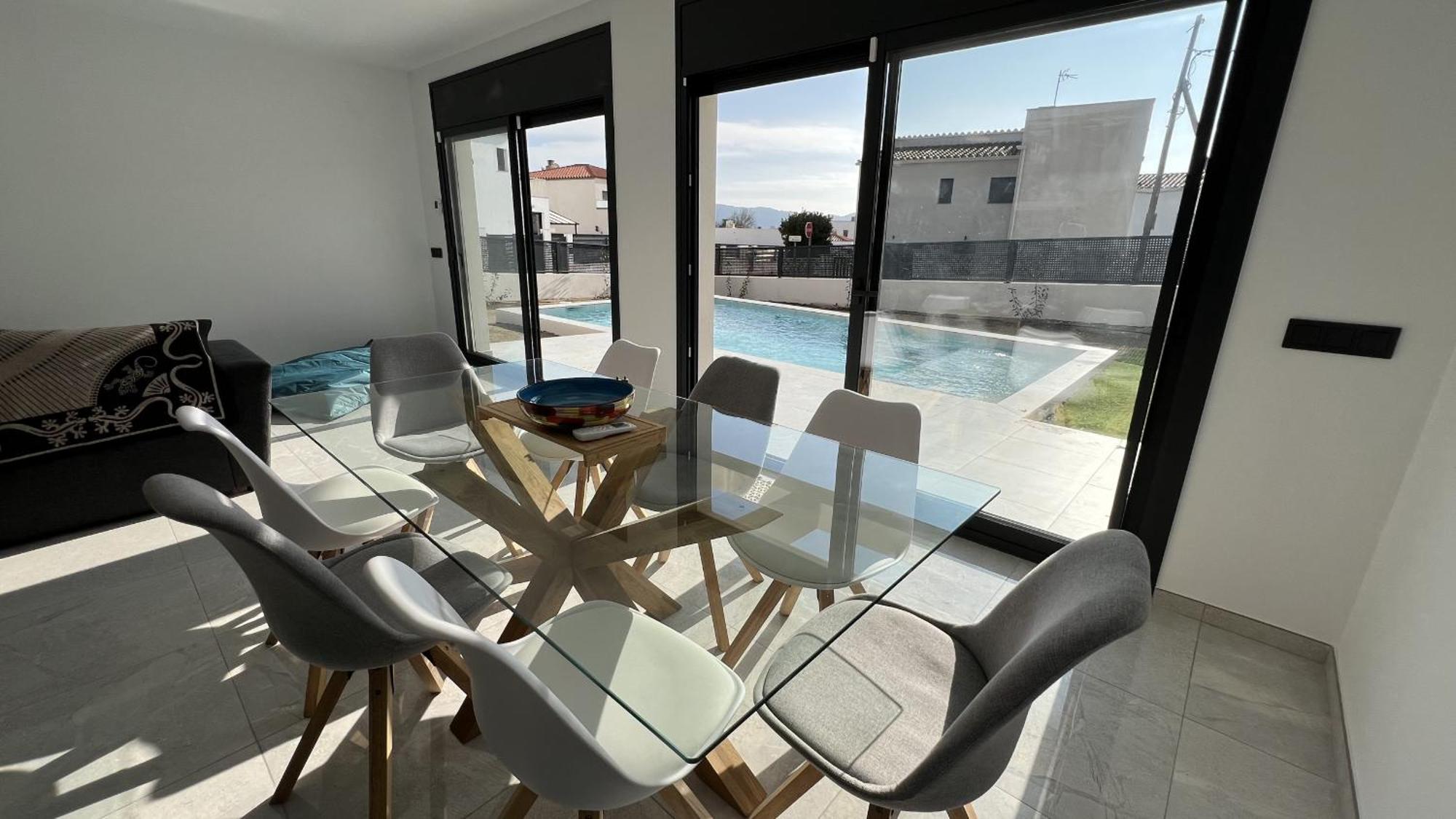 Casa Moderna Roses Con Piscina Y Jardin Mas Bosca, Roses Villa Palau Saverdera Bagian luar foto