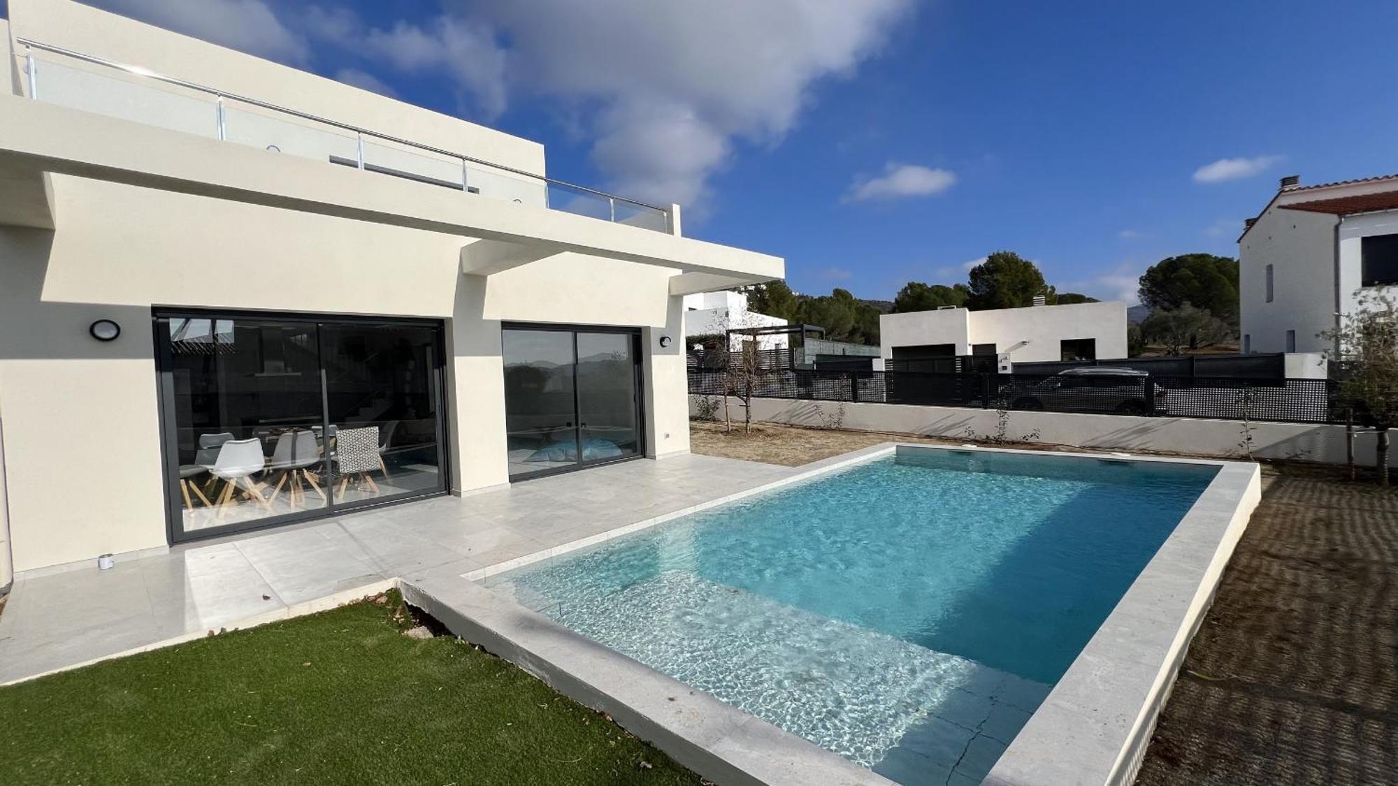 Casa Moderna Roses Con Piscina Y Jardin Mas Bosca, Roses Villa Palau Saverdera Bagian luar foto